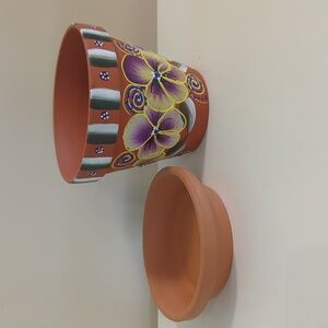 Hand painted small Flower pot